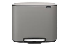 Brabantia Bo Pedal Bin - skraldespand - 34 L - mineralbetongrå