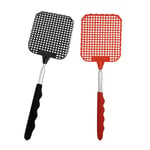 Apette à Mouche,Tapette à Mouches Extensible,Tapette à Mouche Manuelle TéLescopique，Portable Tapettes Anti Moustique,Pour NtéRieur Jardin Mouches Moustiques Insectes(Rouge, Noir，26-72cm)