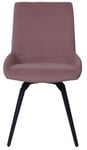 Set of 2 Malcom Pink Fabric Swivel Dining Chair