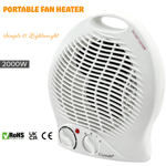 Fan Heater 2KW 2000W Portable SILENT Electric White Hot & Cold Air Upright