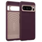 Caseology Nano Pop for Google Pixel 8 Pro Case, [Two Tone Colour], Military Grade Drop Protection, Side Grip Patterns Phone Cover for Google Pixel 8 Pro - Burgundy Bean