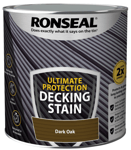 Ronseal Ultimate Protection Decking Stain Paint Garden Waterproof 2.5L- Dark Oak