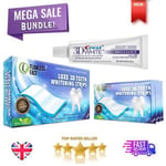 🦷28 Teeth Whitening Strips White Tooth Bleaching Safe+ 3D WHITENING TOOTHPASTE✅