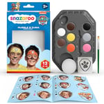 Snazaroo PAW Patrol Face Paint Kit, Rubble and Zuma, 12pcs Set