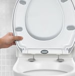 CUQOO Oval Toilet Seat Soft Close - Quick Release Toilet Seat - O Shape Soft Cl