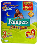 Pampers Sun&Moon 3 4-9 Kg. 20 Pieces Diapers Midi Made In Italy