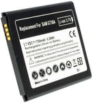 Kompatibelt med Samsung Galaxy S III mini Verizon, 3.8V, 1550 mAh