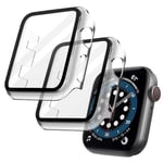 OFFCUP 2pcs PC Coque Compatible avec Apple Watch Serie 3 2, 38mm Protection Écran Case Ultra Mince Verre Trempé Transparent pour iWatch Series 3 2