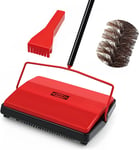 Carpet  Floor  Sweeper  Manual  with  Horsehair ,  Non  Electric  Quite  Rug  Ro