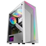 Boitier PC Moyen Tour ATX Mars Gaming MC-X7 RGB avec panneau vitré - Blanc