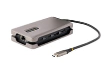 StarTech.com USB-C Multiport Adapter, 4K 60Hz HDMI 2.0b, HDR, USB 3.2 Gen 2 10Gbps Hub (2xUSB-C, 1xUSB-A), 100W PD Pass-Through, Mini Travel Dock, 12"/30cm Cable, Laptop Docking Station - dockningsstation - USB-C 3.2 Gen 2 / Thunderbolt 3 / Thunderbolt 4