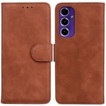 SATURCASE Coque pour Samsung Galaxy A16, Toucher Confortable PU Cuir Magnétique Flip Portefeuille Support Porte-carte Protecteur Housse Étui pour Samsung Galaxy A16 (FG-Marron)