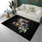 (13-60x90cm) 3D GTA Grand Theft Auto Games Gamer Mattomatto kotiin Olohuoneen Makuuhuoneen Sohvan Ovimattosisustus, Lasten alueen matto Liukumaton lattiamatto