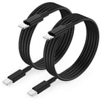 iPhone 13 14 Charger Cable 3m Fast Charge, [MFi Certified] 2Pack Extra Long iPhone 12 Fast Charging Lead, USB C to Lightning Cord Wire for Apple iPhone 14 Pro Max/13 Mini/12/11/XR/XS Max/8 Plus-Black