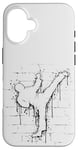 Coque pour iPhone 16 Urban Street Art Fighter Sidekick Roundhouse TaeKwonDo