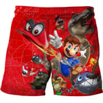 Barn 3D Super Mario Bro badshorts Badbyxor Strandkläder Surfingpresent D 110cm