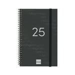 Agenda Finocam YEAR Noir 11,7 x 18,1 cm 2025