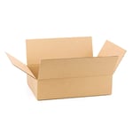 ONLY BOXES Lot de 25 boîtes en carton pour envoi de colis de rangement, canal simple renforcé, boîte de rangement, dimensions : 40 x 30 x 10 cm, boîte en carton avec rabat