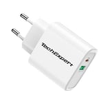 TechExpert Quick Charge 3.0 Chargeur Secteur USB Rapide 18W 3A QC 3.0 Compatible avec ASUS T100 Galaxy S10 S9 Note 10 A70 A50, Redmi Note 9S Note 8 Pro, Smartphones et Tablettes usbA QC3.0 + usbC PD