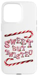 Coque pour iPhone 15 Pro Max Sweet But Twisted. Bâtonnets de canne à sucre d'orge. Noël amusant