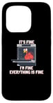 Coque pour iPhone 15 Pro Action de grâce, jeu de mots, amusant, four à dinde, humour It's Fine I'm Fine