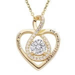 Ti-Amo Necklaces for Women 925 Sterling Silver Heart Pendant Silver/Gold/Rose Je