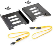 Support De Disque Dur Ssd 2,5""À 3,5""Single Drive,2 Pack+Yellow Sata Ii Cables