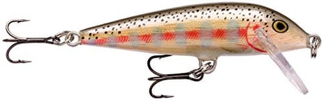 Rapala CountDown Lure with Two No. 7 Hooks, 1.5-2.4 m Swimming Depth, 7 cm Size, Balsa Juvenile Rainbow Trout