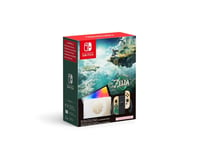 Nintendo | Switch Oled - The Legend Of Zelda: Tears Of The Kingdom Edition - Spillkonsoll - Full Hd - 64Gb - Svart/Hvit | Inkl. 2 X Joy-Con (Gull/Grønn)