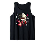 Chibi Kawaii Emo Pastel Goth Girl Japanese Creepy Anime Tank Top