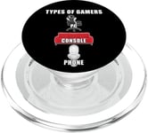 Types of Gamers: PC, Console, Phone Funny Gaming Dad & Teen PopSockets PopGrip pour MagSafe