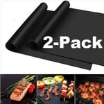 2 st Grill & ugnsmatta non stick återanvändbar bakmatta Grill Mats 2 pcs one size