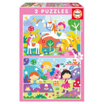 Educa Pussel: Fantasy Friends 2 x 48 Bitar