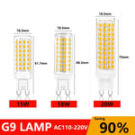 G9 led 5W 9W 12W 15W 20W AC110V 220V led-lampa Led-lampa SMD 2835 3014 LED g9-ljus Byt ut 30/40W halogenlampa 15W 220V Warm White