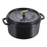 Staub La Cocotte 28 cm round Cast iron Buster Punch black