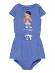 Polo Bear Cotton Jersey Dress & Bloomer Blue Ralph Lauren Baby