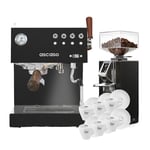 Ascaso Steel Duo Plus Black - Modell 2024 Espressomaskin Inkl. Eureka Espressokvarn & Cappuccinokoppar