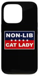 Coque pour iPhone 13 Pro Non-Lib Cat Lady – Funny Anti-Woke USA