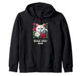 Roses Flowers British White Mom British Shorthair Cat Zip Hoodie