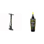 Topeak JoeBlow Max II Floor Pump, Black & Muc-Off Dry Lube 120ml chain oil (Packaging may vary)