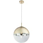 Globo - Plafonnier design luminaire salon clair éclairage boule de verre lampe suspendue or 15857