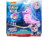 Coffret Pat Patrouille Aqua : Chien Coral Et Son Hippocampe Rose