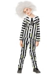 Beetlejuice Deluxe 80s Movie Ghost Halloween Boys Costume and Wig