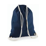 Westford Mill Cotton Gymsack - ryggsäck - French Navy - One Size