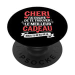 Tee Shirt Saint Valentin Cheri Amour Amoureux Couple Humour PopSockets PopGrip Adhésif