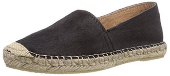 SELECTED Femme Sfesther Hairy Espandrillos F Sandale Cage Espadrille, Noir, 38 EU