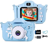 ZHUTA Appareil pour Enfants,2.0 Pouces Appareil Photo pour Enfants Numérique,avec 32GB SD Carte,HD 1080P Caméra Vidéo Selfie,Camera Enfant de 3 à 12 Ans Cadeaux de Noël/Anniversair(Bleu)