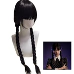 Girls Wig Wednesday Addams Family Thing Peruk Cosplay Party Decors zy