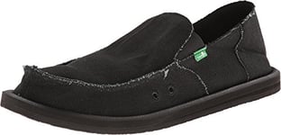 Sanuk Mocassins à Enfiler Vagabond pour Homme, Blackout, 39 1/3 EU