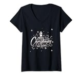 Womens Merry Christmas - Happy Holiday - Happy New Year - Xmas Tree V-Neck T-Shirt